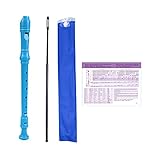 German Style 8 Hole Soprano Descant Recorder Instrument for Chrildren Kids Beginner Graduation or Ba
