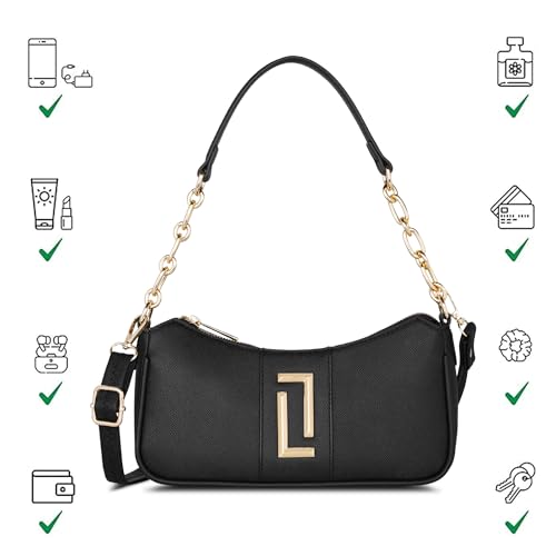 Image of Lavie Luxe Women's Monica Small Colourblock Hobo Handbag for Women | Hobo Handbag for Women For Work | Ladies purse | Stylish Shoulder Bag | Ladies Gift