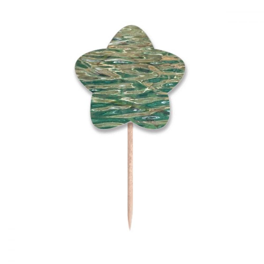 Pic poisson cure-dents bleu vague pour décoration cupcake de buffet marin