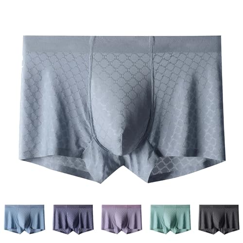 Bóxers retro de seda de hielo sin costuras para hombre con malla transpirable 2