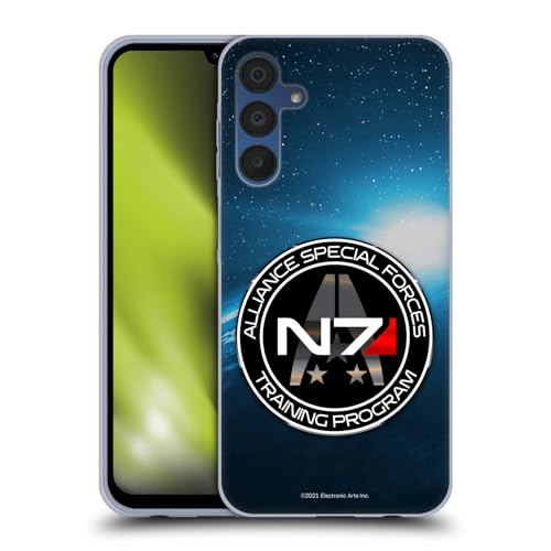 Carcasa Samsung Galaxy A15 Mass Effect N7 funda gel silicona ligera