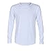 Produktbild ESAILQ Männer Slim Fit O Neck Langarm T-Shirt Mit Muschel-Oberteil Lässige Tops Bluse(Large,Weiß)