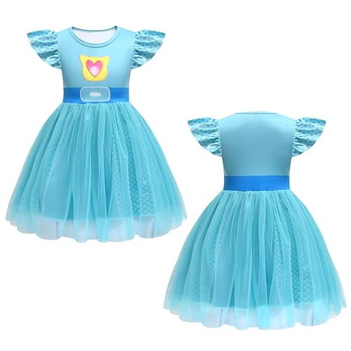 Vestido de tul con mangas de mariposa para niñas miniatura 4