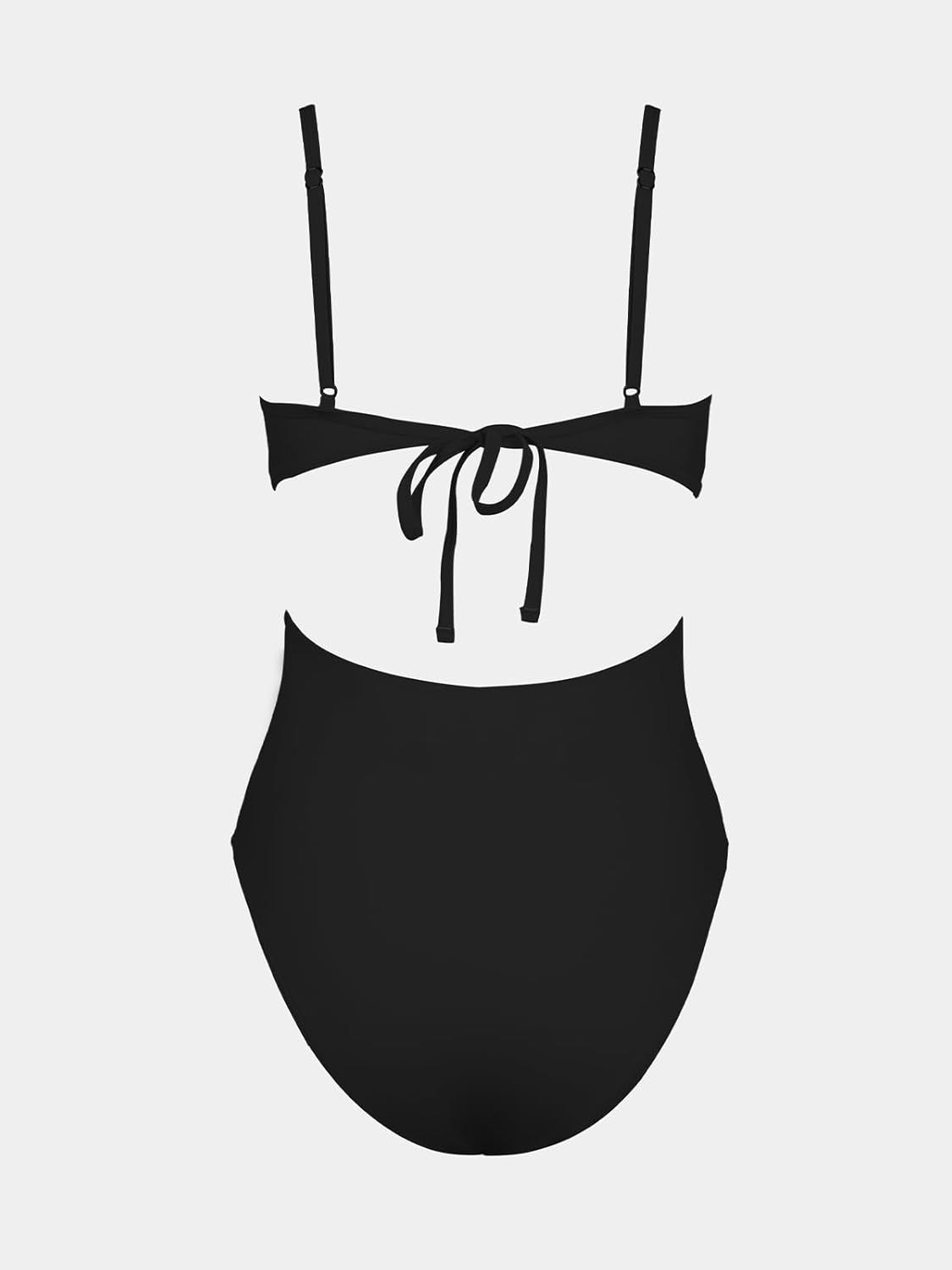 CUPSHE Women's One Piece Swimsuit Scoop Neck Adjustable Straps Cutout Back Self Tie Bathing Suit - Image 6