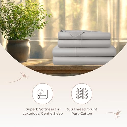 Image of Whisper Organics 100% Organic Cotton Bed Sheets with Deep Pocket 4 Pc. Set