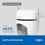 Tapo C520WS Pan/Tilt Outdoor Security Camera, 2K 4MP WiFi Outdoor Camera, 360° Vision Motion Tracking, No Monthly Fee, AI Detection, Starlight Colour Night Vision, IP66, Works with Alexa & Google - Image 9