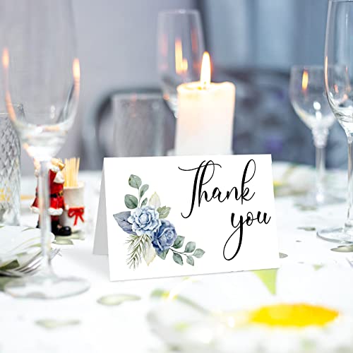 Marspark 100 Sets Funeral Thank You Sympathy Cards with Envelopes and Message Inside Memorial Card Bereavement Cards with Stickers for Funeral Loved Ones Celebration of Life (Floral) - Thumbnail 7