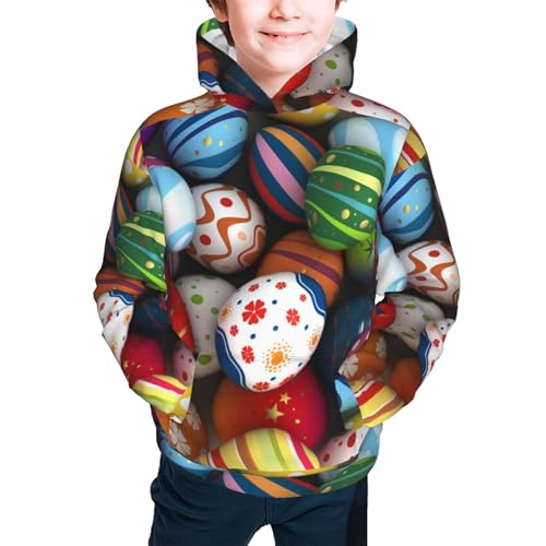 Easter Egg Kid Hoodies Boys Sweatshirts Girls Pullover with Pocket3