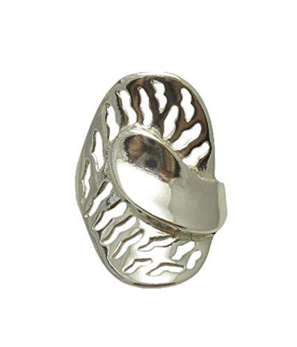 Bague en argent massif 925 R000895 Empress : anneau long ajustable