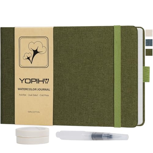 Cuaderno de acuarela que no se comba con papel de algodón de 300 g/m² Yopih