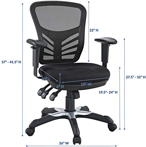 Modway Eei-757-Blk Articulate Ergonomic Mesh Office Chair In Black #TOP2