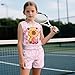 HUIACONG Capybara Girls Tank Tops and Shorts Size Size 11-12 Pink Capybara Heart Toddler Tank Tops Girls Pink Boys Sleeveless Top Shorts for Outdoor Athletics