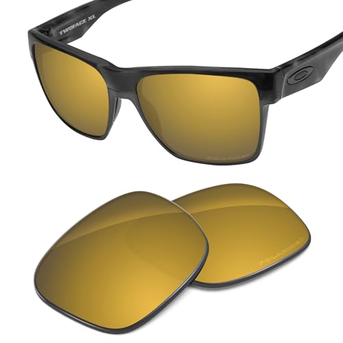 Image of Performance Replacement Lenses Compatible with Oakley TwoFace XL OO9350 Polarized Etched-Tungsten Gold