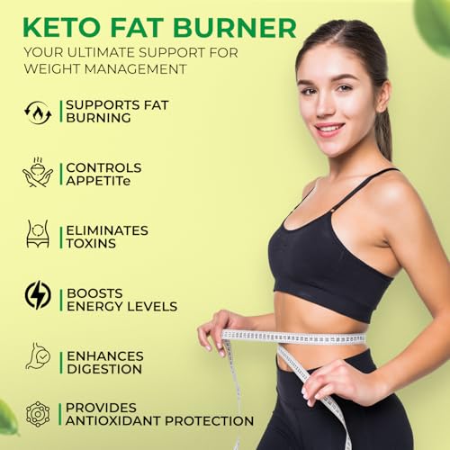 The Body Reserve Keto Fat Burner Capsules | Weight Loss Supplement with 1000mg Garcinia Cambogia, Green Coffee & Green Tea Extract | Daily Weight Loss Burner for Men & Women | Metabolism Support | 60 Veg Capsules