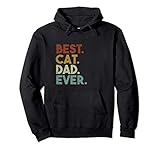 Best Cat Dad Ever Retro Gift Pullover Hoodie