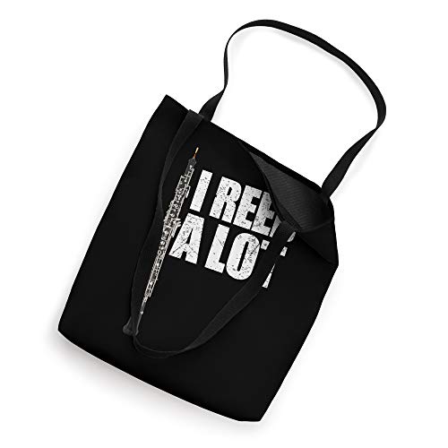 Bolsa tote divertida para músicos de oboe: 'I Reed A Lot' miniatura 2
