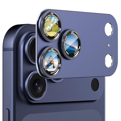 CACOE Kamera Schutzfolie für iPhone 17 Pro Max Kameraschutz Anti-Kratz Kameraschutz Objektiv Schutzfolie für iPhone 17 Pro Max Kamera Schutz Linsenschutz(Dunkel Blau)