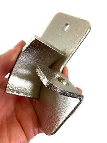 Image of Puck Lock with Hasp and Mounting Hardware, Round Padlock, Bolt on Security. Steel