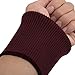 Pukido 9cm8cm Stretchy Cotton Knitted Rib Fabric Cuff Fabric for DIY Down Jacket Hoodie 1 Pair - (Color: Black)