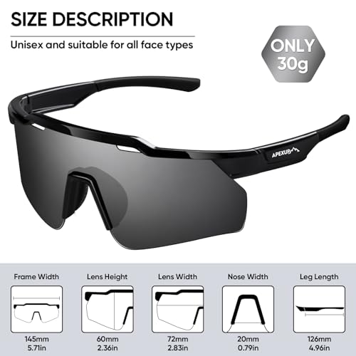 apexup sports polarized sunglasses for men women uv400 protection men39s sunglasses for cycling fishing