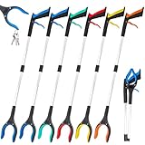 6er Set Faltbare Greifzange 82 cm – Aluminium Müllzange mit 360° Magnetspitze & Rutschfestem Griff Aufhebehilfe für Senioren, Garten, Haushalt