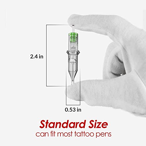 Image of Wormhole Tattoo Cartridge Needles 20PCS 15RS Tattoo Cartridges Disposable Tattoo Needle Cartridge Tattoo Needles Cartridge Needles Round Shader for Tattoo Pen Tattoo Machine Tattoo Supplies 1215RS