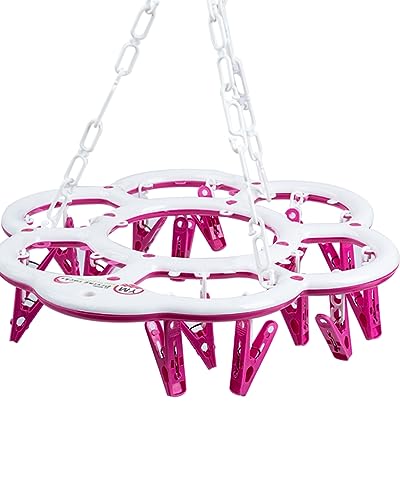 Cloth Hanger, Pegs, Pink, Plastic, Set of 18 Cloth Hanger, Pegs, Pink, Plastic, Set of 18