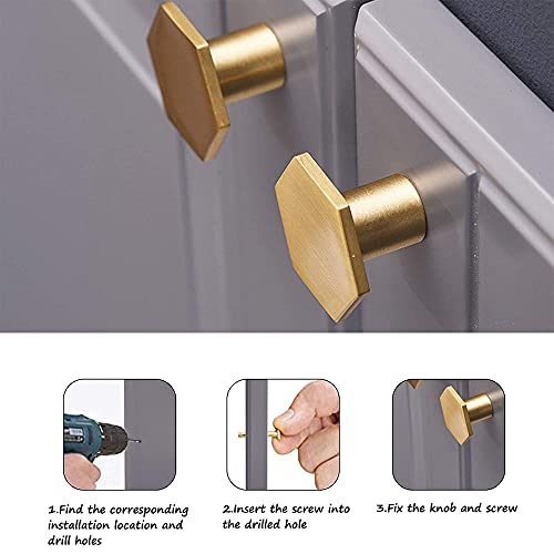 Cassetti Pomolo, 6 Pezzi Manopola in Ottone