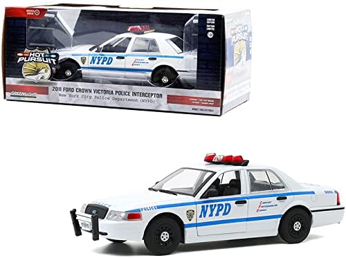 2011 Crown Victoria Police Interceptor New York City Police Department () White Hot Pursuit Series 1/24 Diecast Model Car by Green Light