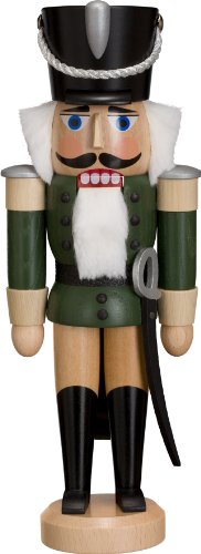 Rudolphs Schatzkiste Nußknacker Husar grün HxBxT = 28x10x8cm NEU...