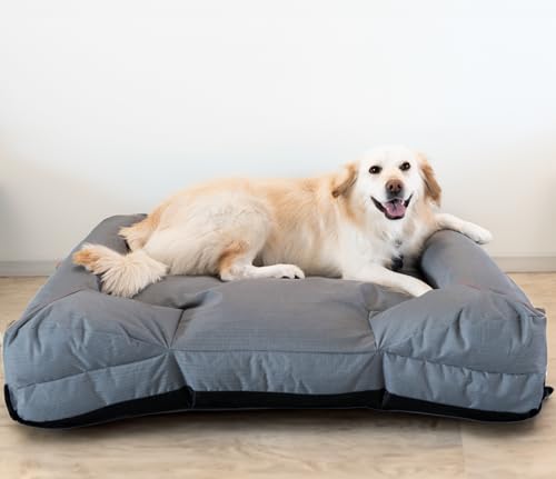 OGAGU Cama Perro Grande para Exterior, jardín o terraza. Cama para Mascota refrescante, Resistente, Transpirable, Impermeable. Funda extraíble y Lavable con...