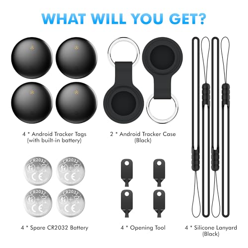 WATSABRO Bluetooth Tracker 4-Pack (Google Find My Device, Android-only) — view 8