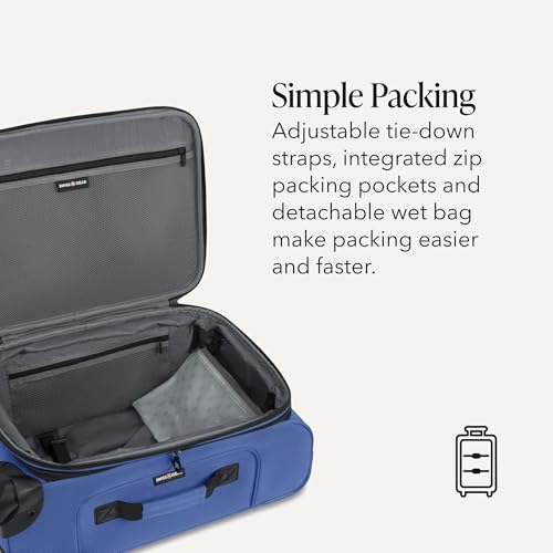 Image of SWISSGEAR Sion Carry-On /Large Softside Expandable Spinner Luggage Set, Lightweight, Regatta, 2-Piece Set (21 /29-Inch)