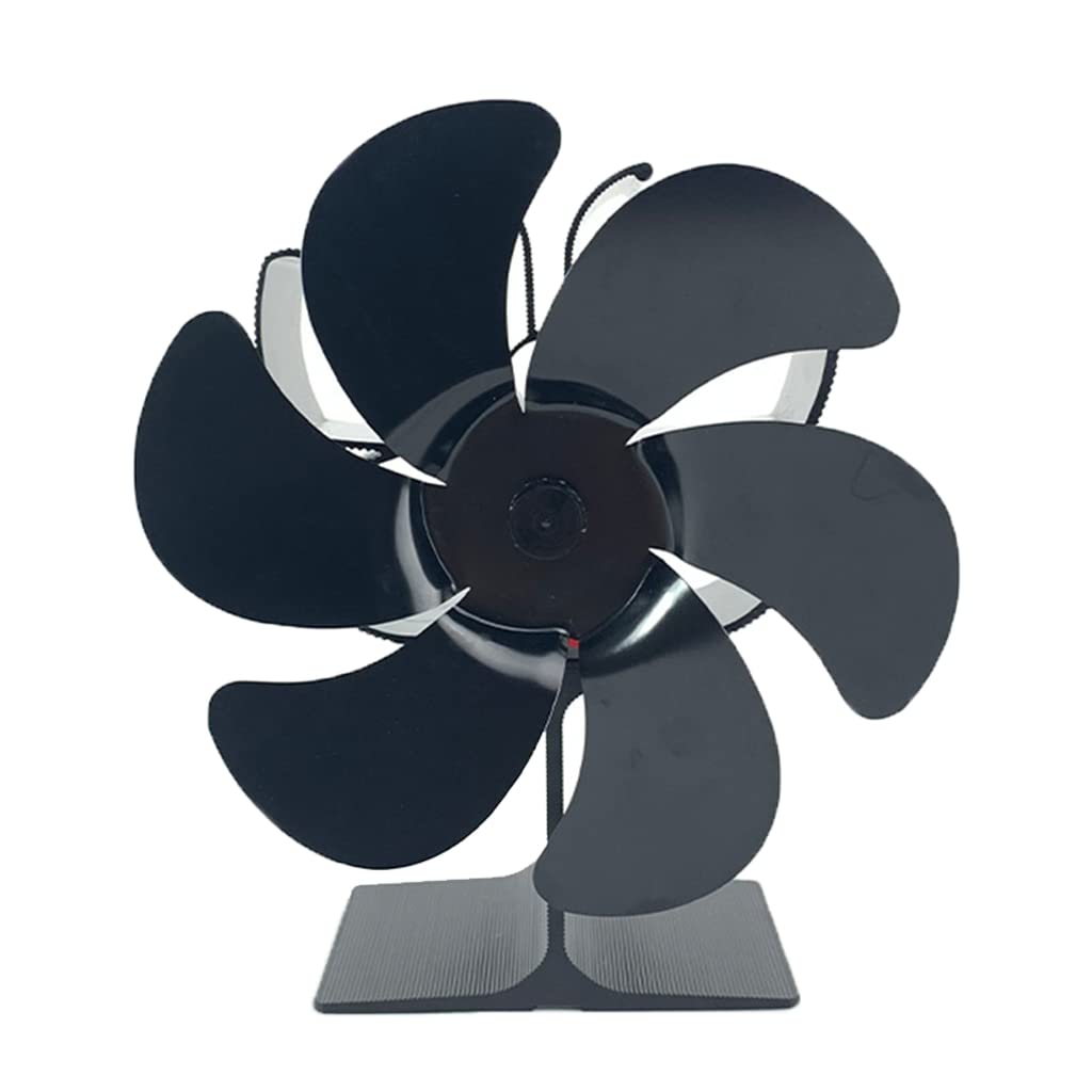 Elnwnnkc Coal Stove Fan 6 Heat Powered Fan Quiet Efficient For Wood Log Larger Air Large Room