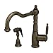 Whitehaus 3-3185-PTR Essexhaus 9-Inch Single Lever Kitchen Faucet with Traditional Swivel Spout and Side Spray