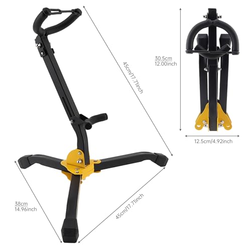 image for ESMAVO Alto Saxophone Stand, Heavy Duty & Compact Saxophone Stand, Sax