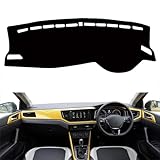 LZOINEIL Fit for VW Polo MK6 2018-2021,Car Dashboard Cover,Non-Slip Dash Mat Dashboard Cover,Black Dash Cover Mat,Car Accessories