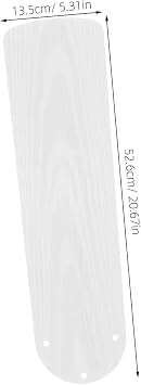 Walnut Wood Grain Fan Blades High Performance Plastic Replacement for Ceiling Fans Easy to Install for Living Room Bedroom Dining Room Decor