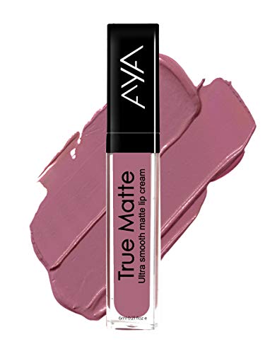 Image of AYA True Matte Liquid Lipstick, Ultra Smooth Matte Lip Cream, Set of 6 | Smooth Lip Color, Weightless Finish Intense Color Payoff | Silky Matte Finish | Long Lasting Matte Finish | Matte Lipstick Liquid