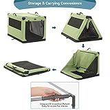 Petsfit Hundebox faltbar, Hundebox für zuhause Verstellbarer Stoffbezug mit Spiraleisenrohr, Hundetransportbox Auto Stoff für große mittlere kleine Hunde,Leicht zu Verstauen