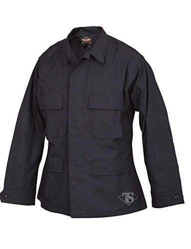 Manteau BDU Coat Tru-Spec bleu marine XS aux finitions militaires strictes