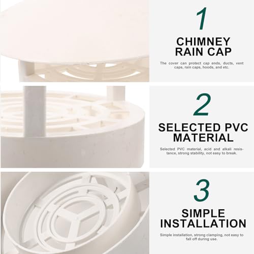 Installation simple anti-infiltration pour chapeau de cheminée en PVC - 4