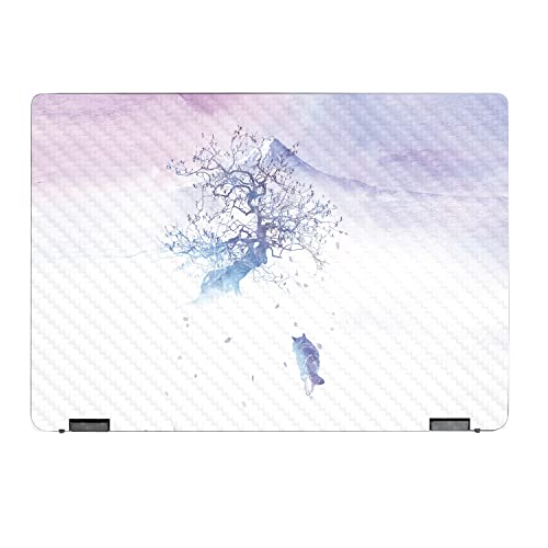 MightySkins Carbon Fiber Skin Compatible with Lenovo IdeaPad Flex 5 16" (2022) Full Wrap Kit - Long Way to Fuji | Protective, Durable Textured Carbon Fiber Finish | Easy to Apply | Made in The USA