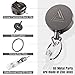 2 Pack Heavy Duty Metal Retractable Badge Holder Reel with Belt Clip Key Ring and Waterproof Vertical Clear ID Card Holder + 2 Extra Carabiner Key Chain Rings, 30 inches Strong Dyneema Pull Cord