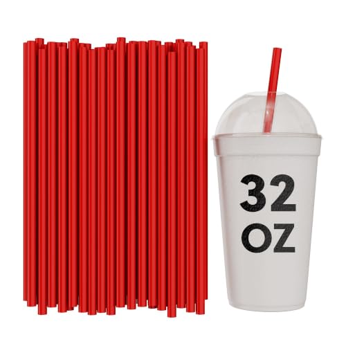 Wide Plastic Straws for Thick Drinks (250, Red) by Rupert and Jeoffrey's Trading Co. - Used condition - US$14.12