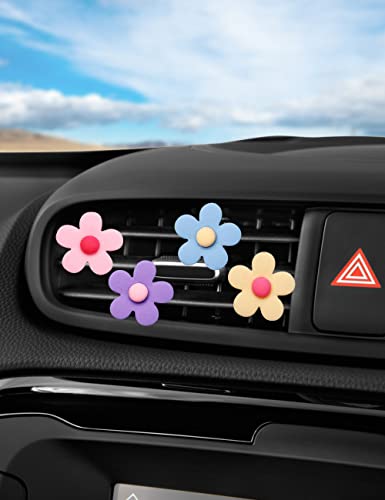 Flower Air Vent Clip 7 Pieces Car Air Vent Clips, Cute Car Flowers Interior Decoration,Car Charm Air Vent Accessories For Girls & Women (Flowers) #TOP2