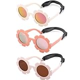 GLARDEFE Polarized Baby Sunglasses with Strap - Unbreakable Infant Flowers Sunglasses for Newborn Girls Boys...