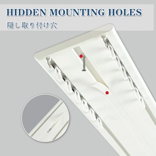 Miniatura 2 de Corredera Riel De Cortina De Techo Ultra Delgado Mudo Pista De Cortina 130 250 330 470cm Para Sala De Estar Y Dormitorio Blanca,140cm