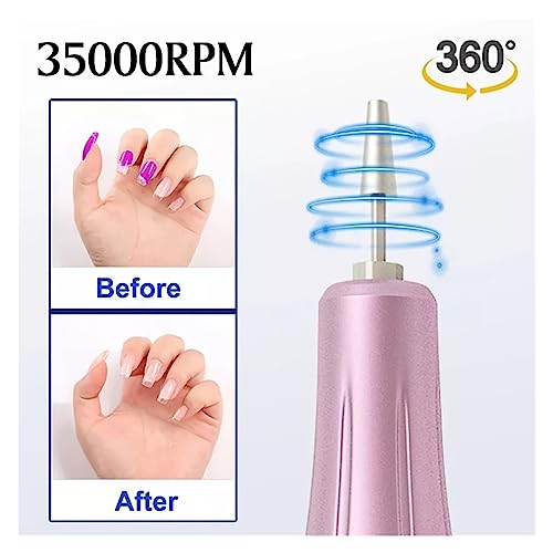 Electric-Nail-Drill-Nail-Drill-with-35000-RPMLED-Nail-Lamp-Nail-Drills-for-Acrylic-Nail-Rechargeable-Portable-Electric-Nail-File-for-Home-Salon-Manicure-Pedicure-Easy-to-Use-for-Acrylic-and-Remo