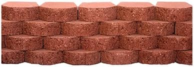OLDCASTLE 16202235 Lodge Wall Block, 8-Inch, Red
